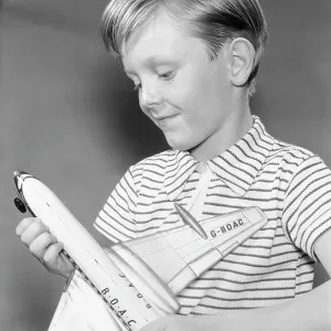 BOY & AEROPLANE 1960S BOY & AEROPLANE 1960S