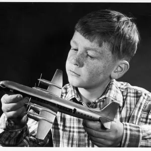 BOY & AEROPLANE 1960S BOY & AEROPLANE 1960S
