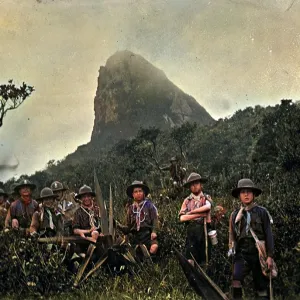 Boy scouts climbing Le Pouce, Mauritius Boy scouts climbing Le Pouce, Mauritius