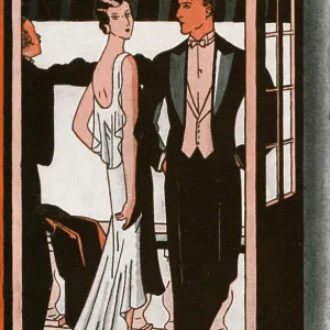 A breath of air on the balcony at a London ball A breath of air on the balcony at a London ball