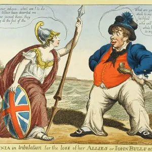 Britannia in tribulation for the loss of her allies or John Britannia in tribulation for the loss of her allies or John