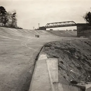 Brooklands - Marks made by H C Trion's crash Brooklands - Marks made by H C Trion's crash