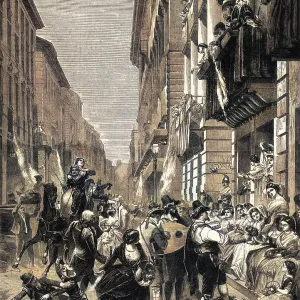 Carnival in a street in Rome, Italy