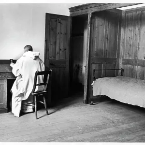 Carthusian monk in his cell Carthusian monk in his cell