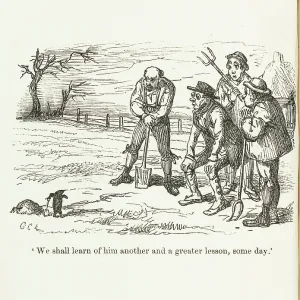Cartoon of clay-diggers / peasants and mole Cartoon of clay-diggers / peasants and mole