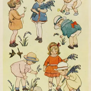 CHILDREN PICKING FLOWERS