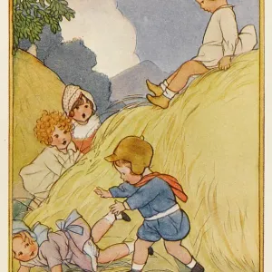 CHILDREN PLAY ON A FARM