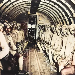 Chinese troops on U.S. army plane