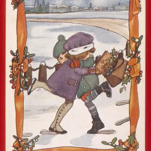 Christmas - Children fall into one another