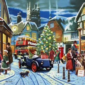 Christmas street scene Christmas street scene