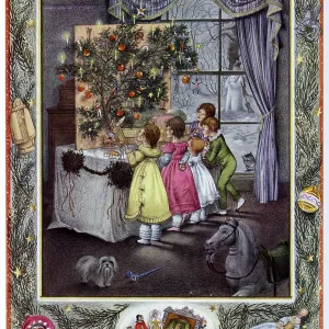 Christmas tree in history by Pauline Baynes Christmas tree in history by Pauline Baynes