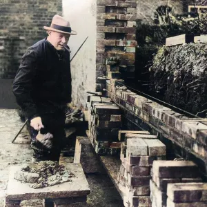 Churchill bricklaying Churchill bricklaying