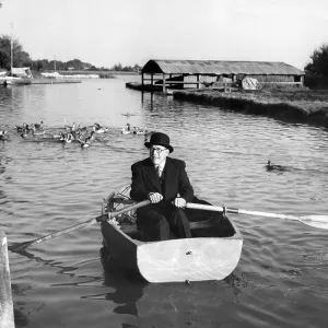 City gent boating to work City gent boating to work