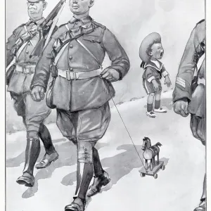 Commandeered by Lawson Wood, WW1 cartoon Commandeered by Lawson Wood, WW1 cartoon