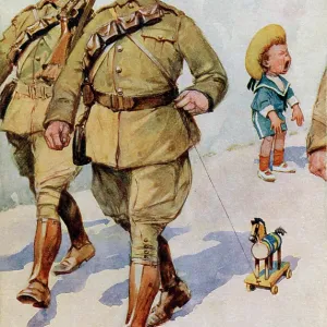 Commandeered - postcard by Lawson Wood Commandeered - postcard by Lawson Wood