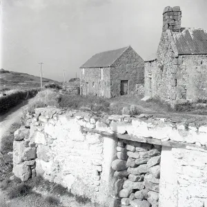 Cornish stone farmhouse and lane Cornish stone farmhouse and lane