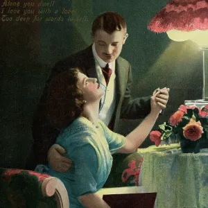 Couple holding hands and gazing at one another Couple holding hands and gazing at one another