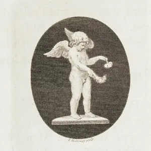 Cupid with flaming torch and flower Cupid with flaming torch and flower