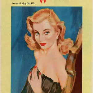 David Wright woman in black negligee David Wright woman in black negligee
