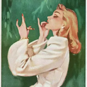 David Wright woman in cream coloured coat David Wright woman in cream coloured coat
