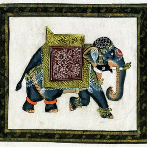 Decorated Ceremonial Indian Elephant