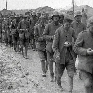 Dishevelled Looking German Prisoners Of War