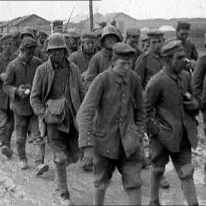Dishevelled Looking German Prisoners Of War