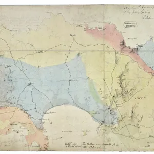 Draft of the first geological map of Jersey [c.1828]