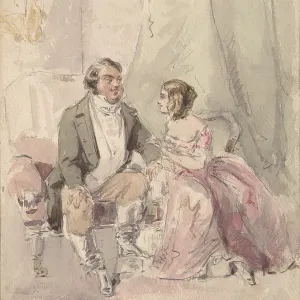 Drawings for scenes from Vanity Fair: Jos and Drawings for scenes from Vanity Fair: Jos and