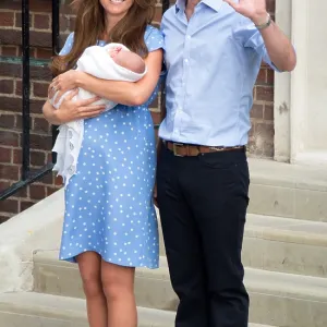 The Duke And Duchess Of Cambridge With New Born Son
