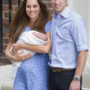 The Duke And Duchess Of Cambridge With New Born Son