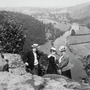 Three Edwardians in the countryside Three Edwardians in the countryside