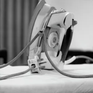 Electric iron with flex and plug Electric iron with flex and plug