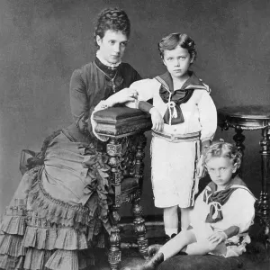 Empress Maria Feodorovna with two of her sons Empress Maria Feodorovna with two of her sons