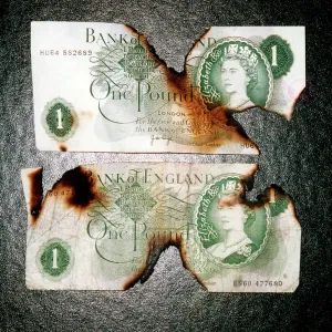 Enfield poltergeist case. Burnt money Enfield poltergeist case. Burnt money