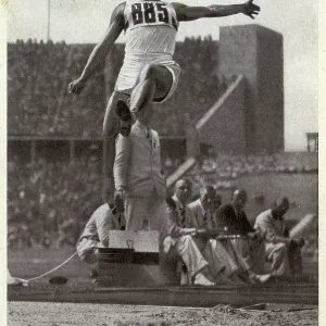 Erwin Huber At the decathlon long jump Erwin Huber At the decathlon long jump