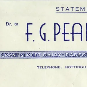 F G Pearce Ltd, business stationery