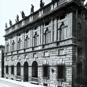 The facade of the Canossa Palace in Verona The facade of the Canossa Palace in Verona