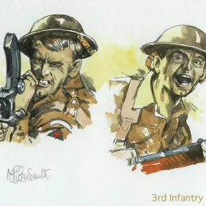 Faces of two British soldiers on D-Day Faces of two British soldiers on D-Day