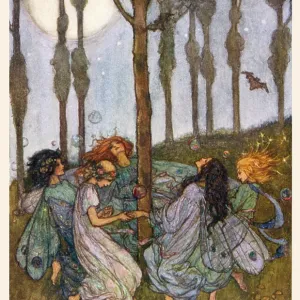Fairies dance in a fairy ring Fairies dance in a fairy ring