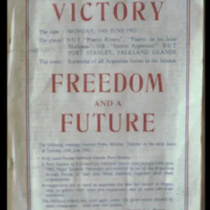 FALKLANDS/NEWSPAPER FALKLANDS/NEWSPAPER