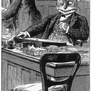 Fat cat boss sitting at a desk Fat cat boss sitting at a desk