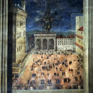 The fires in the Piazza della Signoria The fires in the Piazza della Signoria