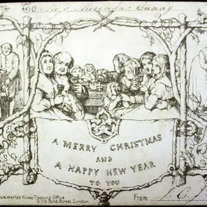 The first Christmas card sent out by Sir Henry Cole The first Christmas card sent out by Sir Henry Cole