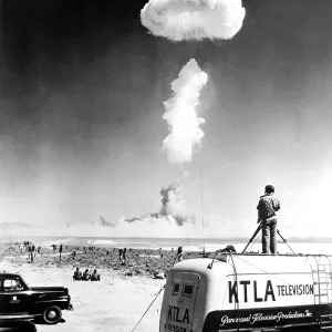 First live telecast of an atomic bomb test, April First live telecast of an atomic bomb test, April