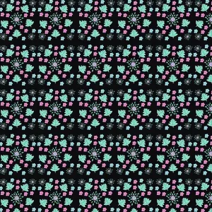 Floral design in blues, greens and pinks Floral design in blues, greens and pinks
