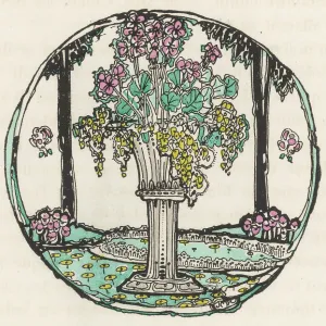 FLORAL DESIGN IN CIRCLE FLORAL DESIGN IN CIRCLE