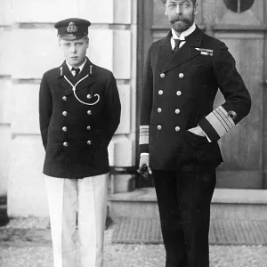The future Edward VIII and King George V The future Edward VIII and King George V