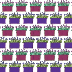 Garden plant pots repeating pattern Garden plant pots repeating pattern