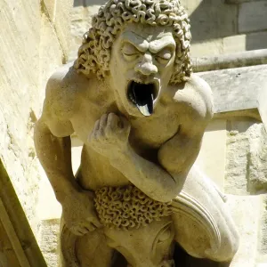 Gargoyle at Gloucester Cathedral, Gloucestershire Gargoyle at Gloucester Cathedral, Gloucestershire